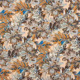 Terracotta y Blue Paisley Lightweight Crêpe - Ribes y Casals