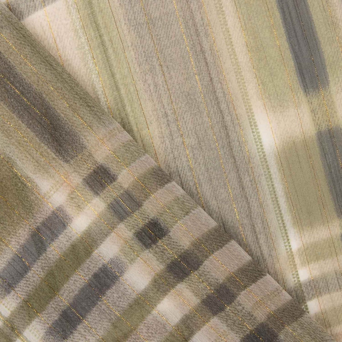 Lurex Check Crinkled Polyester Gauze - Ribes y Casals