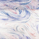 White and Soft Blue Tulle Rhinestones with Gradient Brushstrokes - Ribes y Casals