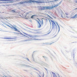 White and Soft Blue Tulle Rhinestones with Gradient Brushstrokes - Ribes y Casals