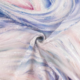 White and Soft Blue Tulle Rhinestones with Gradient Brushstrokes - Ribes y Casals