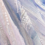 White and Soft Blue Tulle Rhinestones with Gradient Brushstrokes - Ribes y Casals