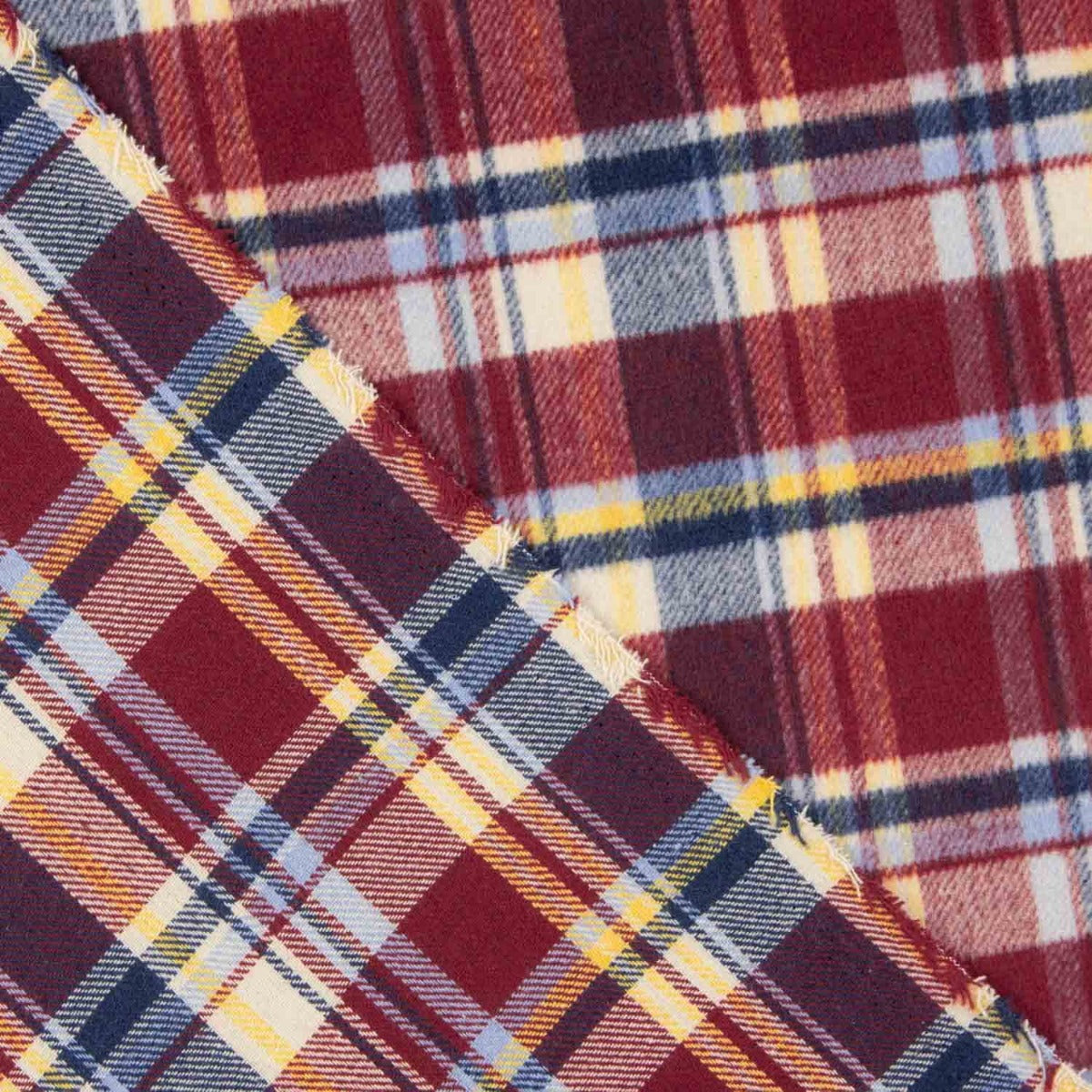 Burgundy, Blue and White Checked Mouflon - Ribes y Casals