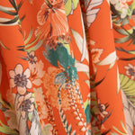 Intense Coral Tropical Lightweight Crêpe - Ribes y Casals