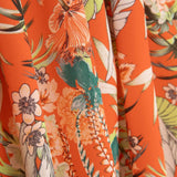 Intense Coral Tropical Lightweight Crêpe - Ribes y Casals