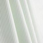 Printed percale with thin green and white stripes - Ribes y Casals