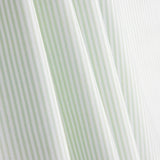 Printed percale with thin green and white stripes - Ribes y Casals