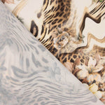 Beige Floral Animal Print Lightweight Crêpe - Ribes y Casals