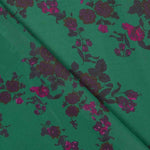 Rose Cascade Green Viscose Voile - Ribes y Casals
