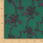 Rose Cascade Green Viscose Voile - Ribes y Casals