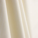 Printed percale with fine soft yellow and white stripes - Ribes y Casals