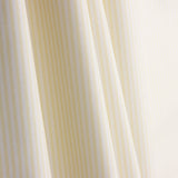 Printed percale with fine soft yellow and white stripes - Ribes y Casals