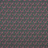 Dark Green with Fuchsia Mini Floral Lightweight Crêpe - Ribes y Casals