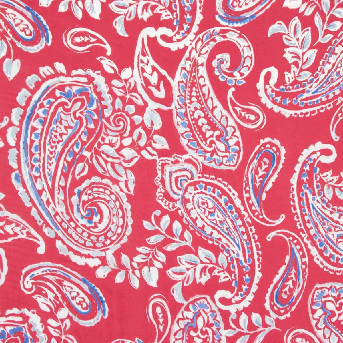 Paisley Coral Viscose Chiffon - Ribes y Casals