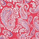 Paisley Coral Viscose Chiffon - Ribes y Casals