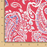 Paisley Coral Viscose Chiffon - Ribes y Casals