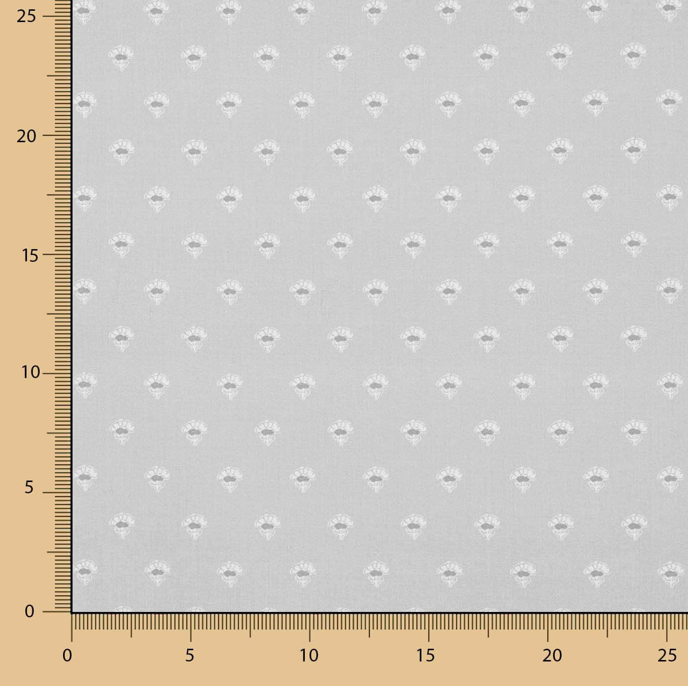 Grey broccoli printed percale - Ribes y Casals