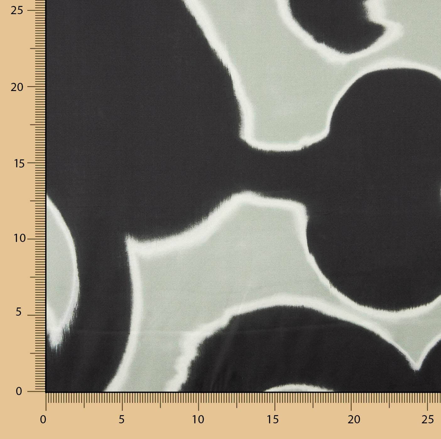 Green and Black Night Garden Viscose Satin - Ribes y Casals