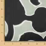 Green and Black Night Garden Viscose Satin - Ribes y Casals