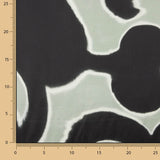 Green and Black Night Garden Viscose Satin - Ribes y Casals