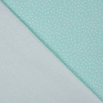 White and Turquoise Polka Dot Printed Calico - Ribes y Casals