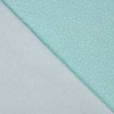 White and Turquoise Polka Dot Printed Calico - Ribes y Casals