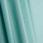 White and Turquoise Polka Dot Printed Calico - Ribes y Casals