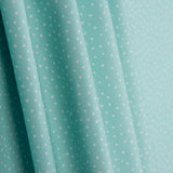 White and Turquoise Polka Dot Printed Calico - Ribes y Casals