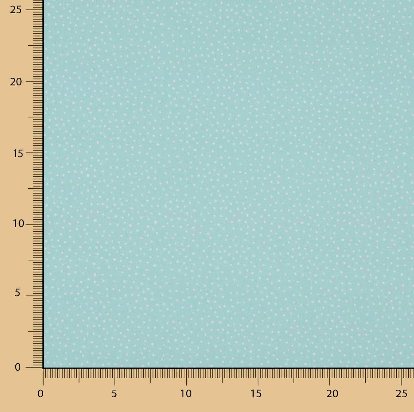 White and Turquoise Polka Dot Printed Calico - Ribes y Casals
