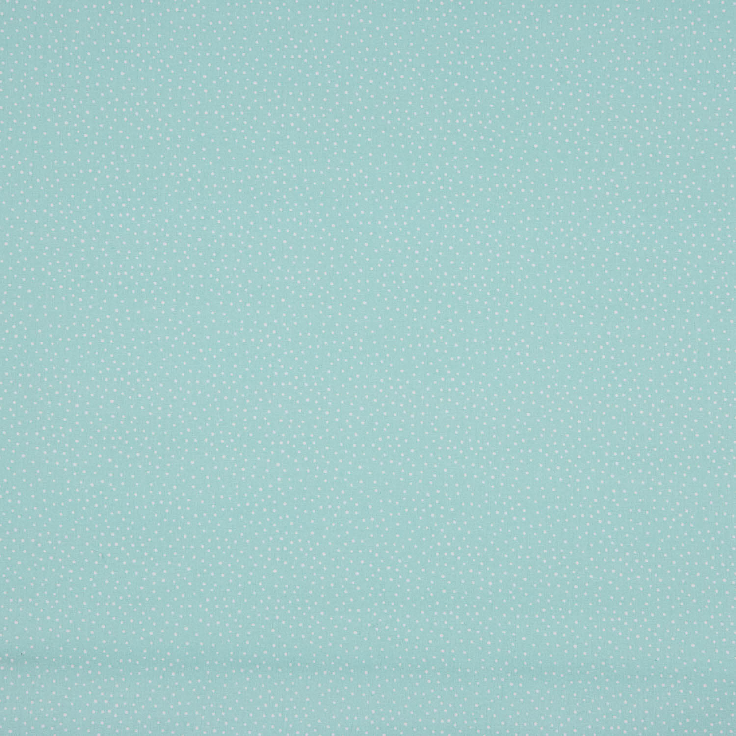 White and Turquoise Polka Dot Printed Calico - Ribes y Casals