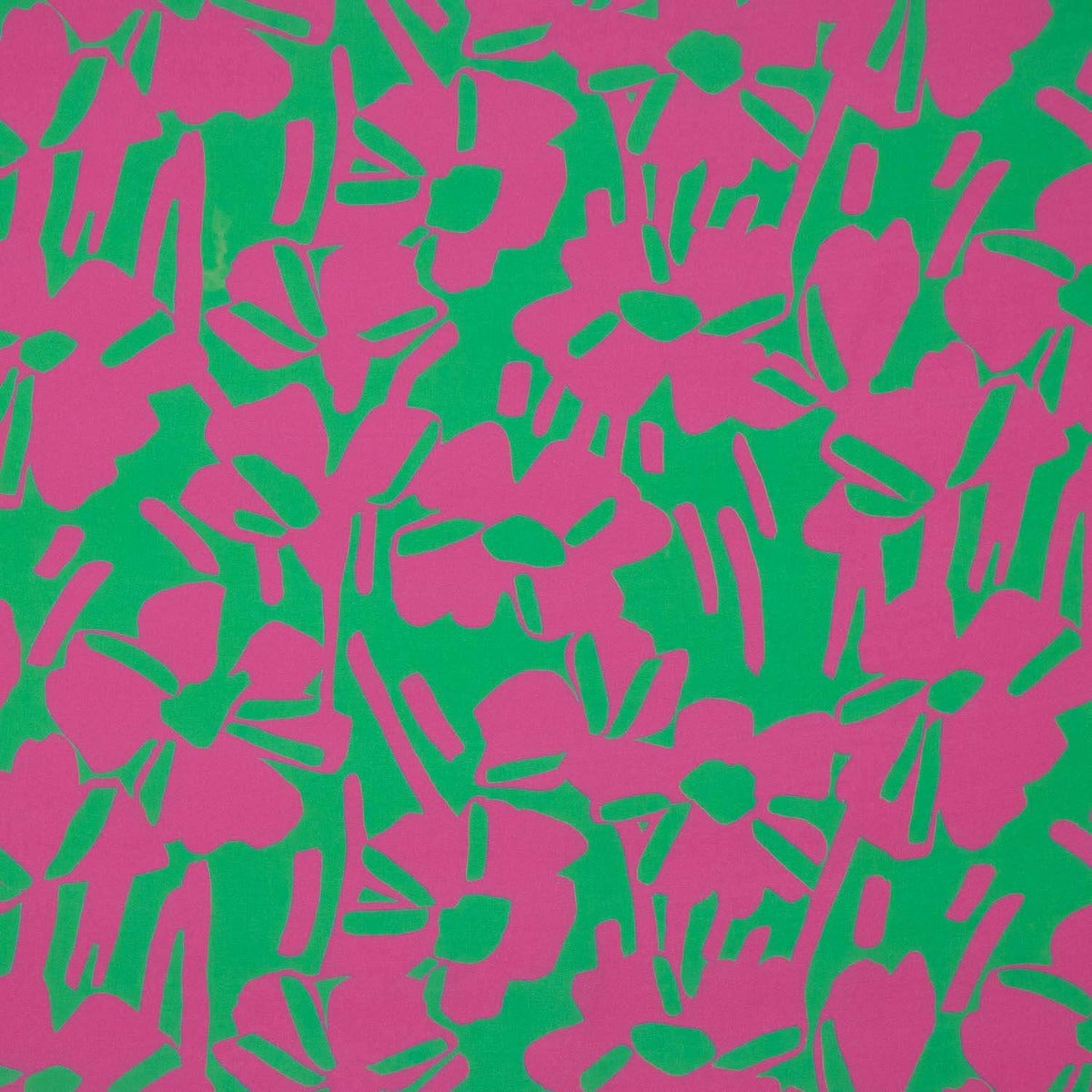 Floral Pop Pink Green Viscose - Ribes y Casals