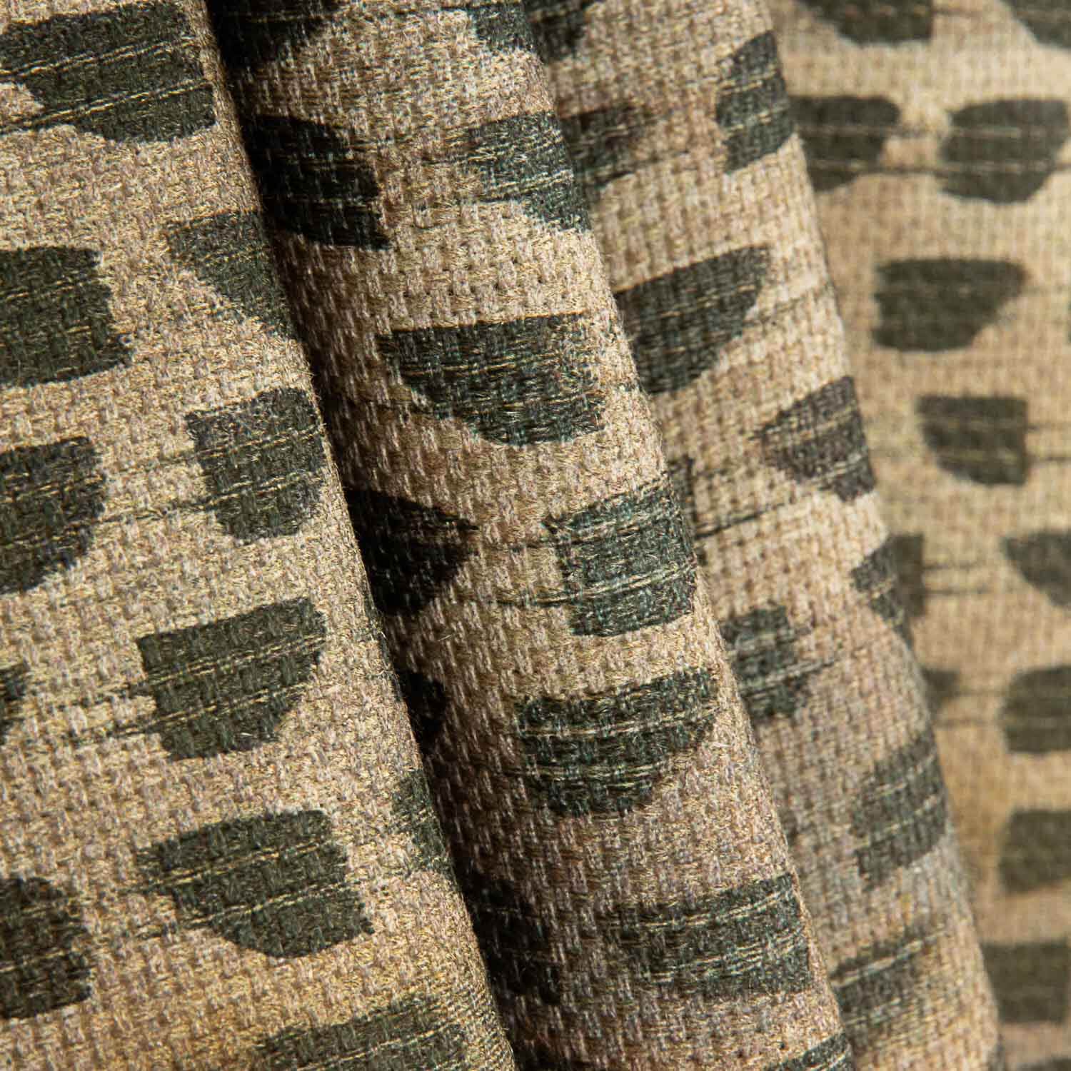 Linen and Jute Botanical Print Green - Ribes y Casals