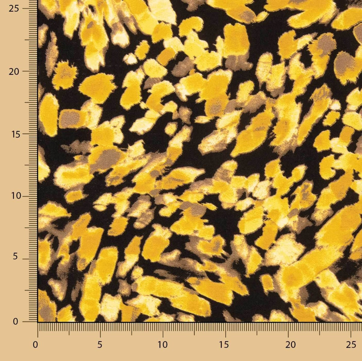 Bruma Crepe Viscose – Golden Mustard Print - Ribes y Casals