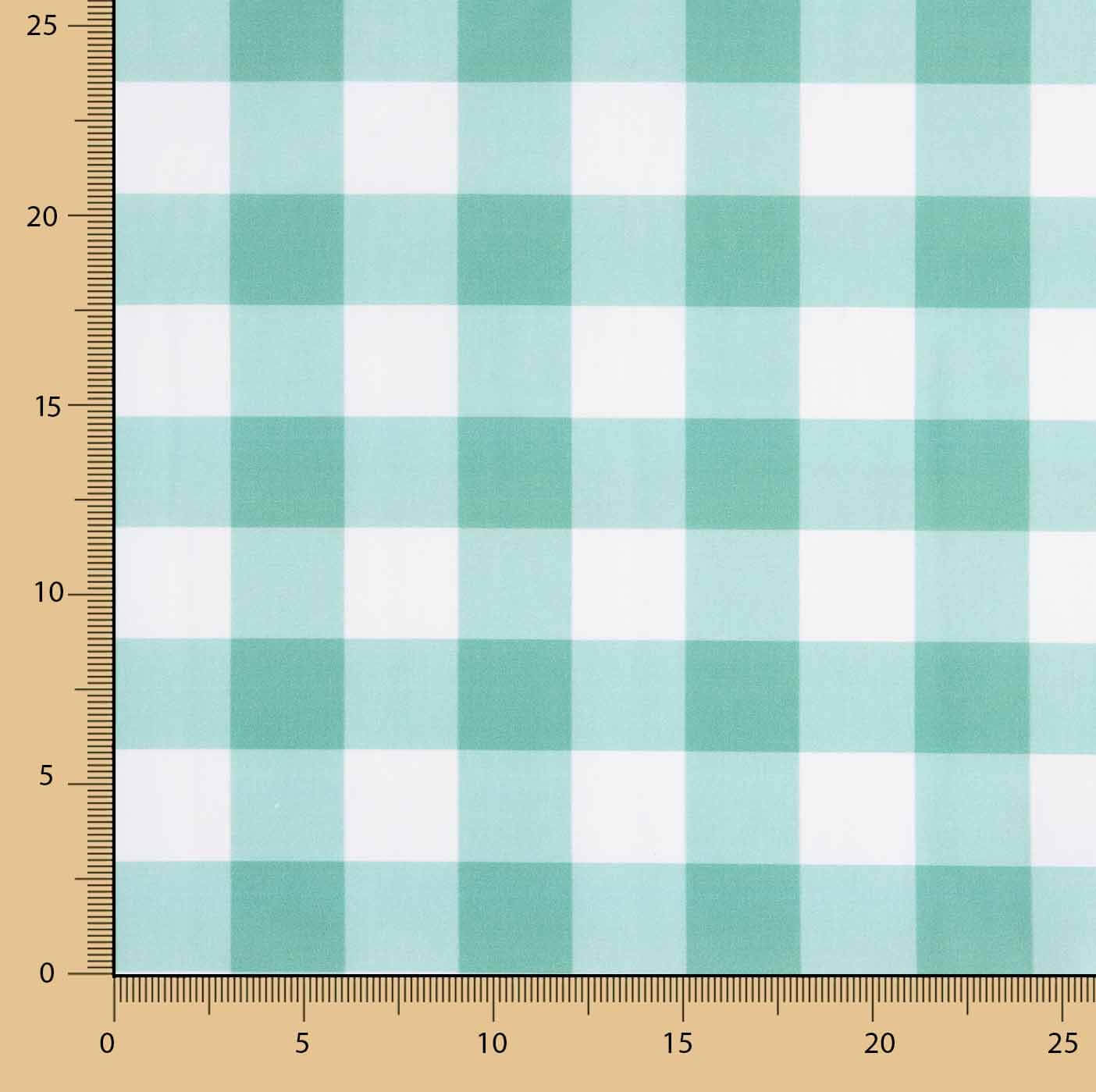 Green Checkered Printed Calico - Ribes y Casals