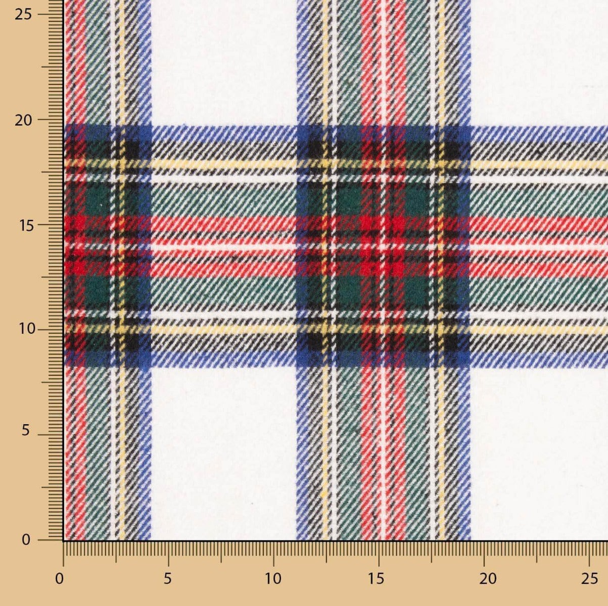 White, Red and Green Checked Mouflon - Ribes y Casals