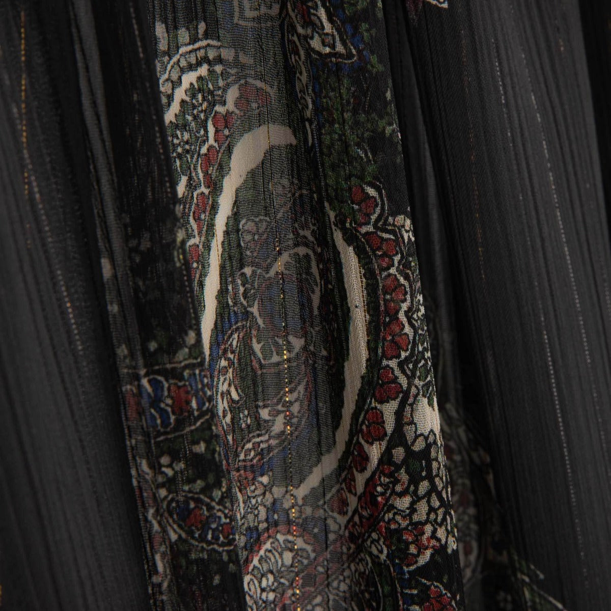 Nocturnal Paisley Crinkled Chiffon - Ribes y Casals