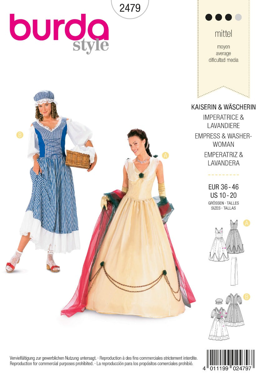 Patrón Burda 2479 Emperatriz - Ribes y Casals