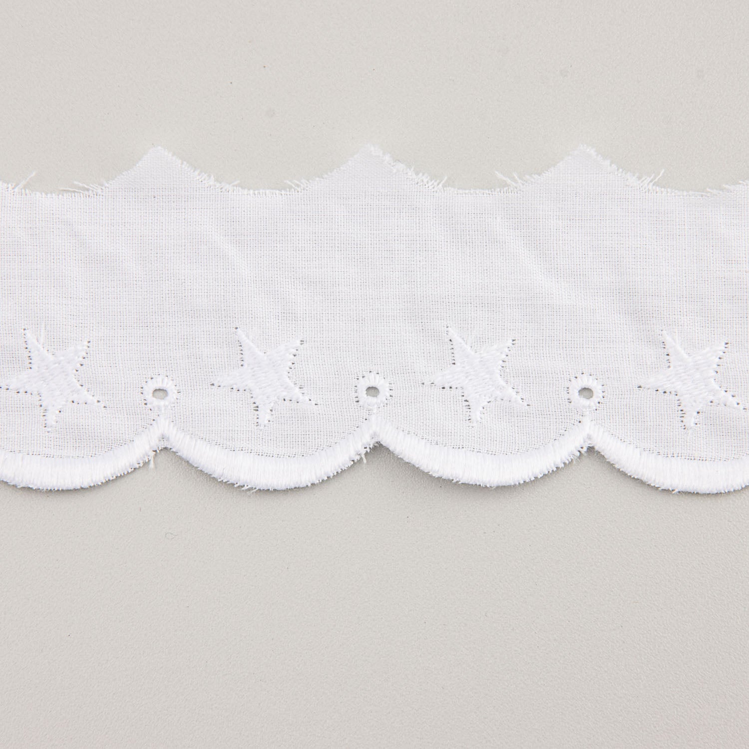 White Embroidered Batiste Ribbon Model 25018 – 40 mm - Ribes y Casals