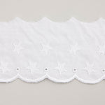 White Embroidered Batiste Trim Model 25019 – 55 mm - Ribes y Casals