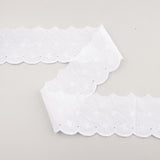 White Embroidered Batiste Trim Model 25019 – 55 mm - Ribes y Casals