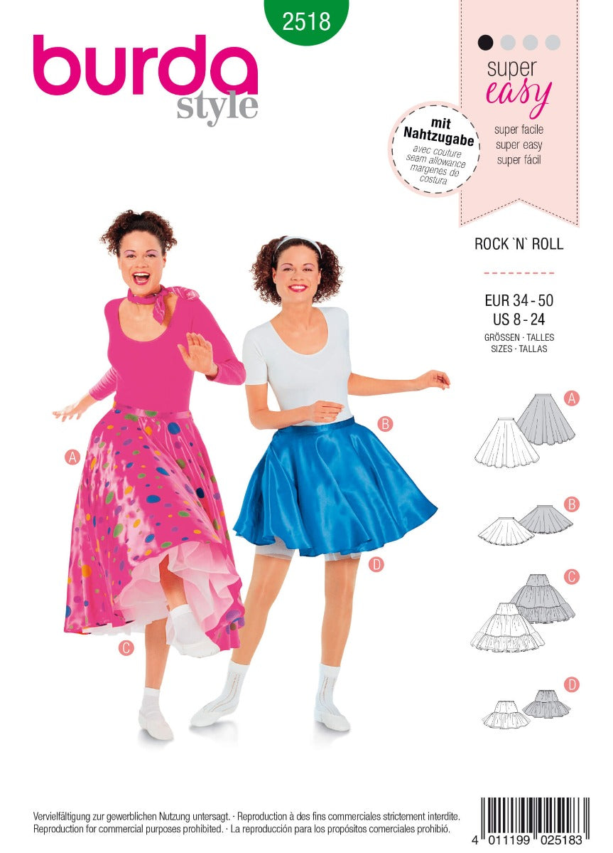 Patrón Burda 2518 Rock&#39;n&#39;Roll - Ribes y Casals