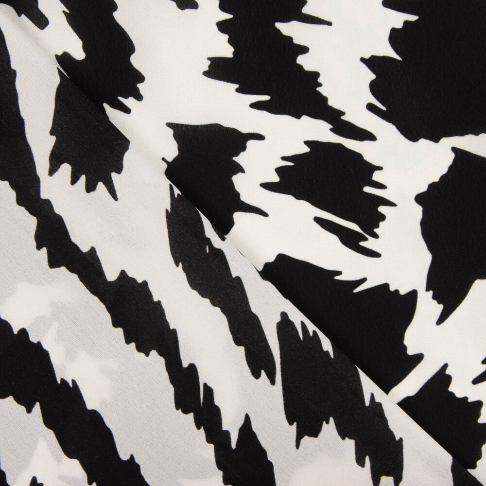 Abstract Leopard-Print Georgette Crepe - Ribes y Casals