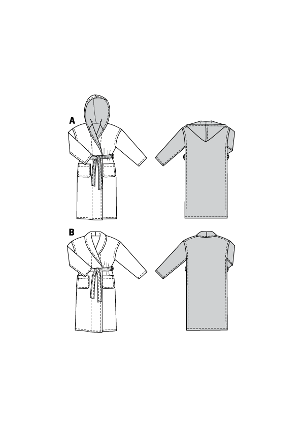Burda Sewing Pattern 2662 Bathrobe - Ribes y Casals
