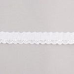 White Embroidered Batiste Trim Model 27513 – 10 mm - Ribes y Casals