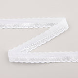 White Embroidered Batiste Ribbon Model 27515 – 15 mm - Ribes y Casals