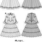 Patrón Burda 2768 Vestidos siglo XIX - Ribes y Casals