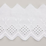 White Embroidered Batiste Trim Model 29009 – 70 mm - Ribes y Casals