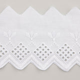 White Embroidered Batiste Trim Model 29009 – 70 mm - Ribes y Casals