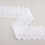 White Embroidered Batiste Trim Model 29009 – 70 mm - Ribes y Casals