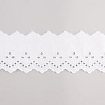 White Embroidered Batiste Trim Model 29010 – 65 mm - Ribes y Casals